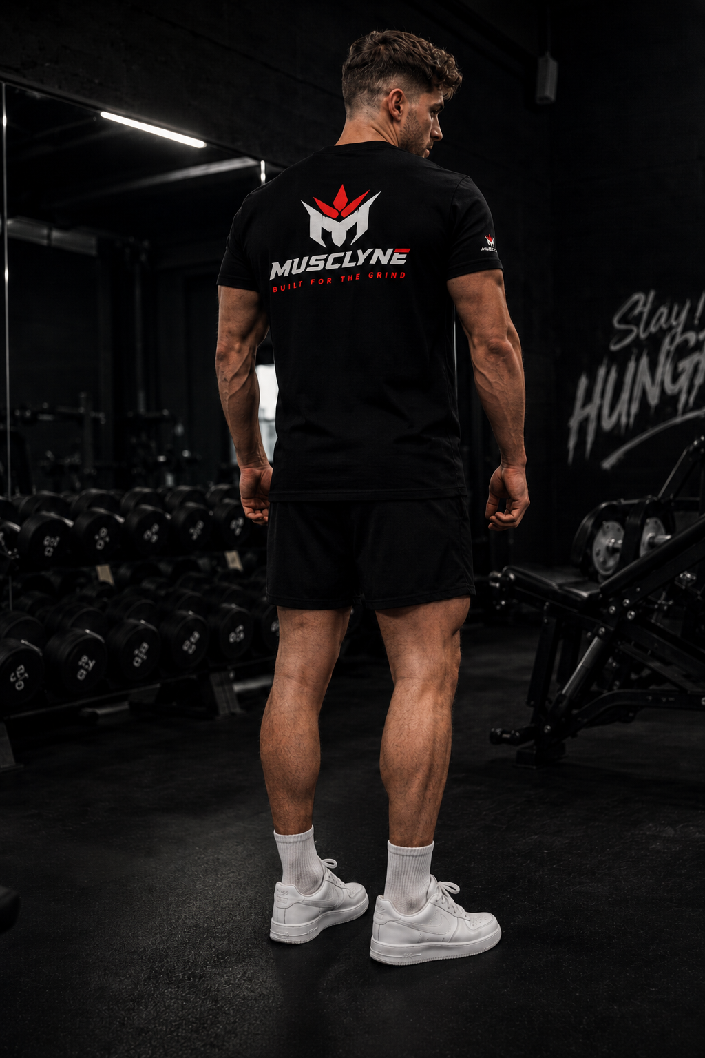 MUSCLYNE Training Set – T-Shirt & Mesh Shorts