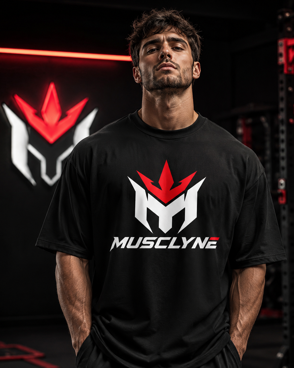 MUSCLYNE Herren Boxy T-Shirt – Oversized Fit