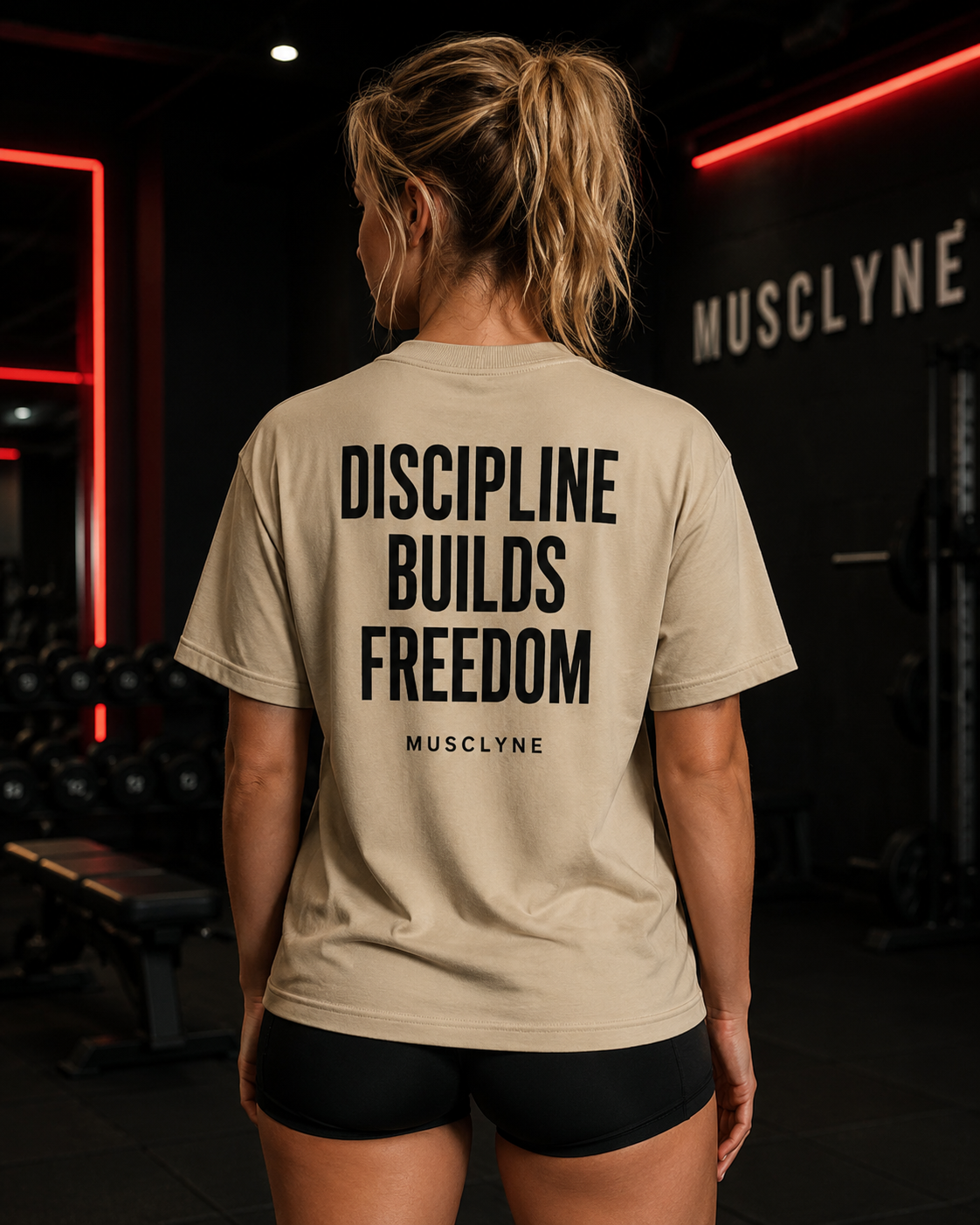 Musclyne Unisex Oversized Bio-T-Shirt – Breiter Kragen