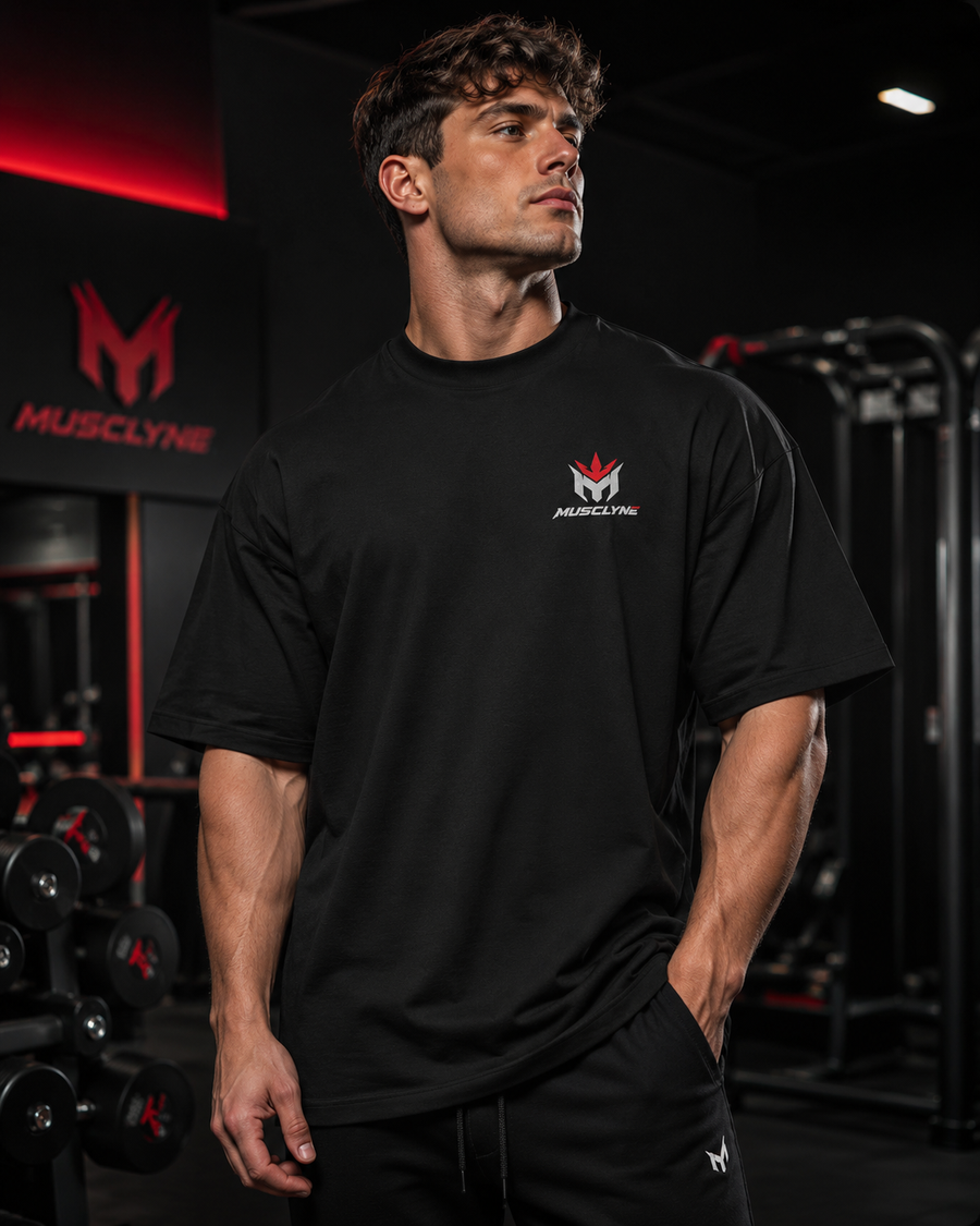 MUSCLYNE Herren Boxy T-Shirt – Oversized Fit