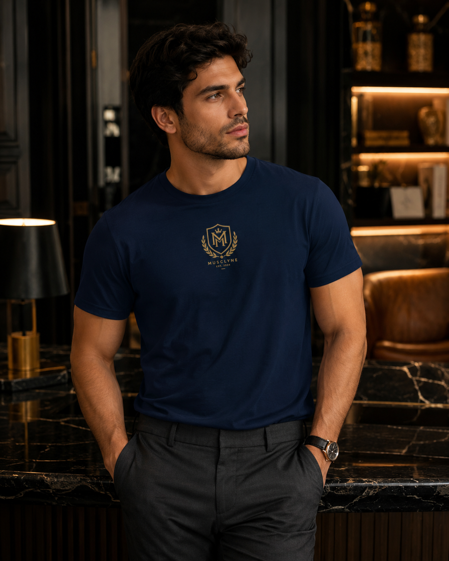 MUSCLYNE Premium Unisex Bio-T-Shirt – Gesticktes Logo