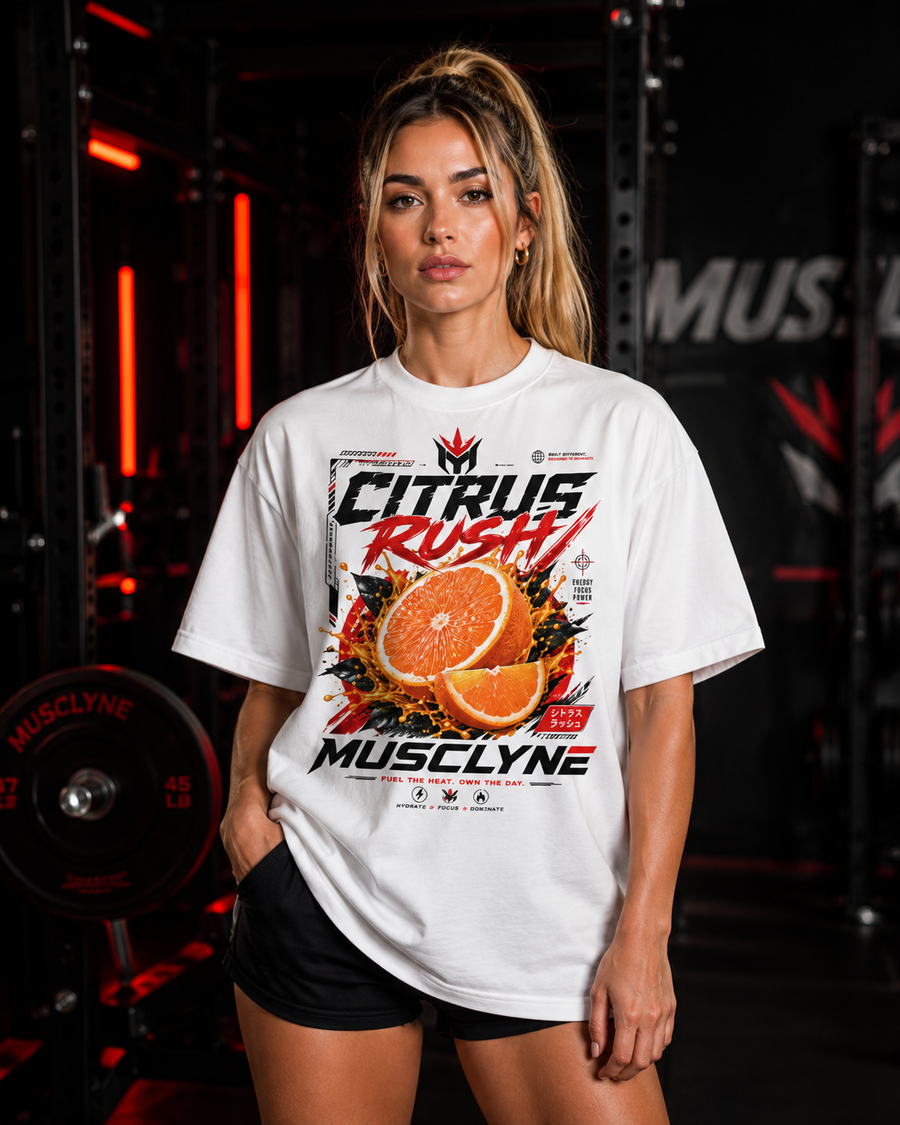 MUSCLYNE Citrus Rush Boxy-T-Shirt – Limited Summer Drop