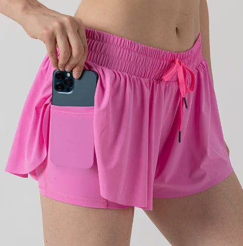 MUSCLYNE Damen 2-in-1 Performance Shorts – Schwarz