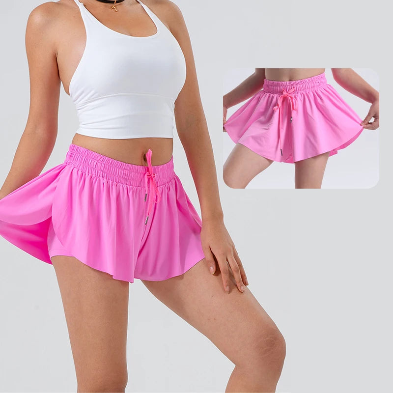 MUSCLYNE Damen 2-in-1 Performance Shorts – Schwarz