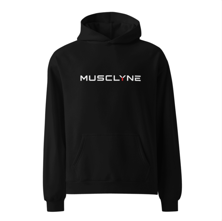 MUSCLYNE Oversized Unisex Hoodie – Built for the Grind Edition