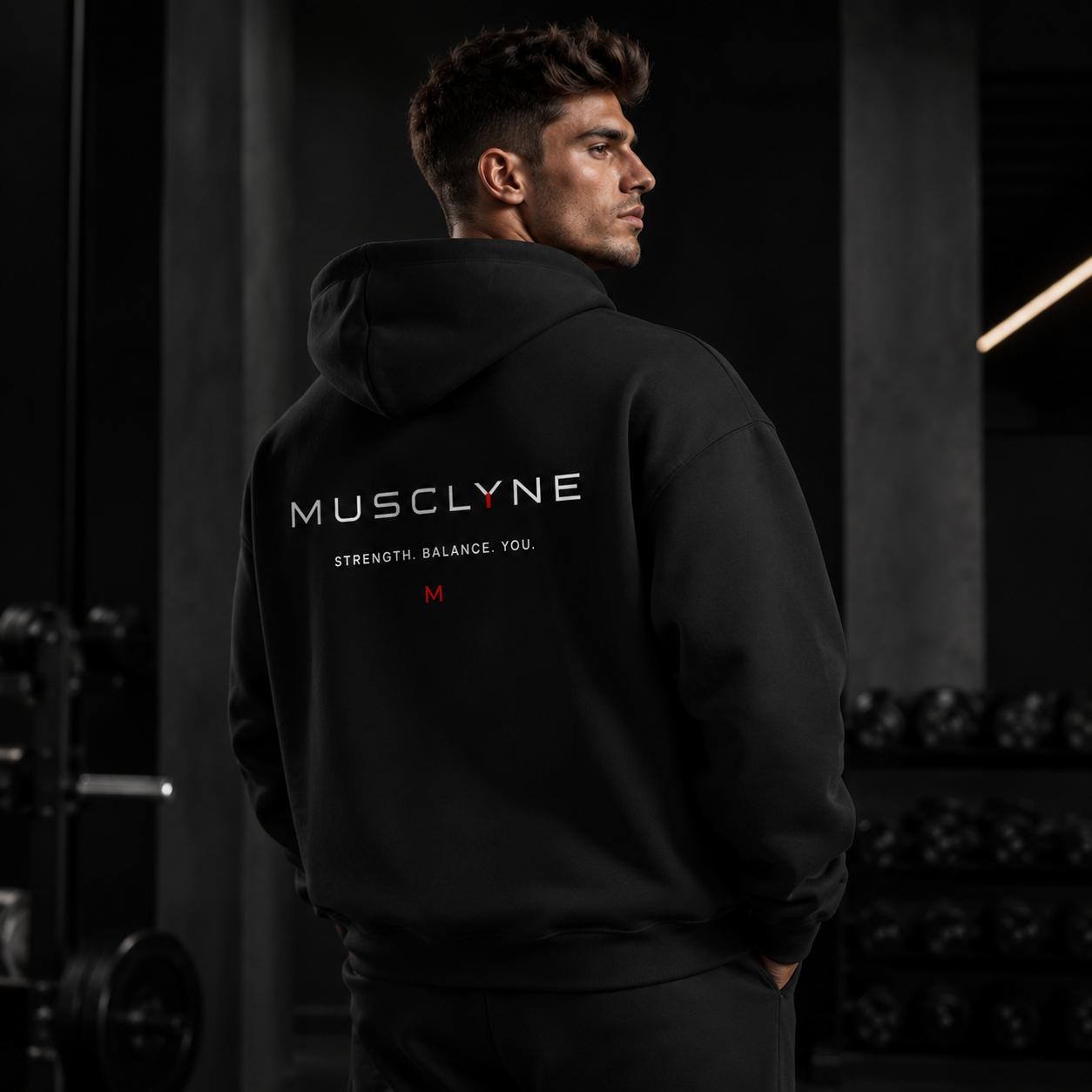MUSCLYNE Oversized Hoodie – Street Gym Edition