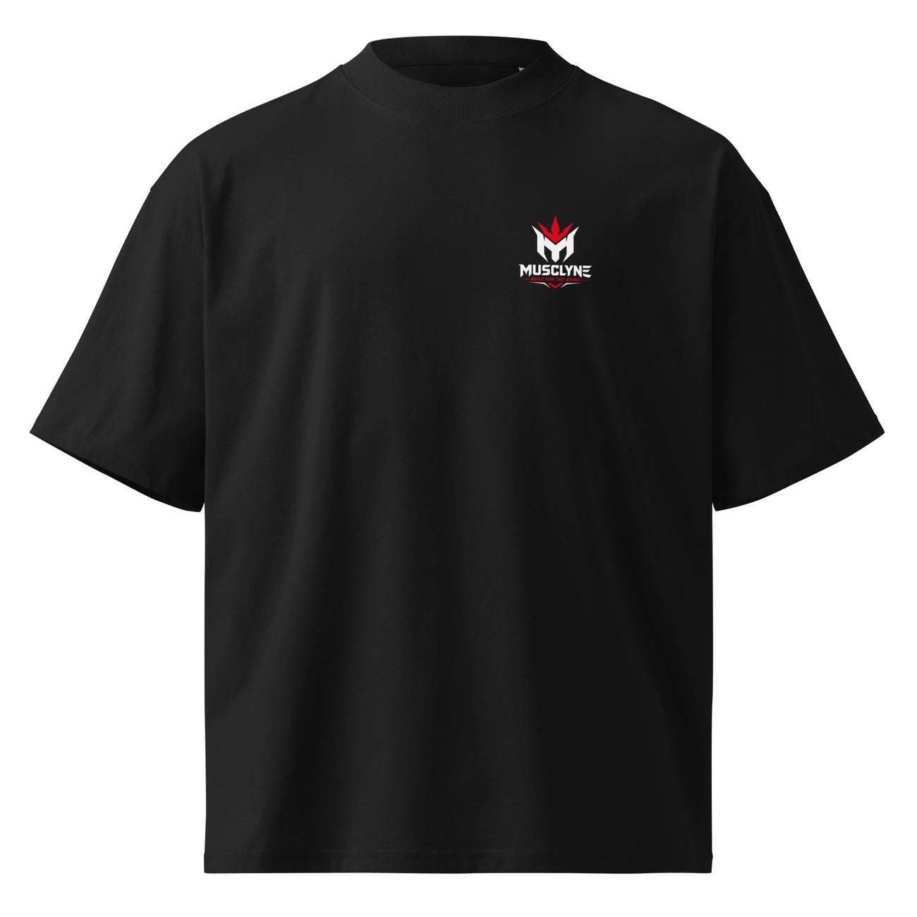 MUSCLYNE Oversized T-Shirt Grind Eagle, schwarz – Vorderansicht