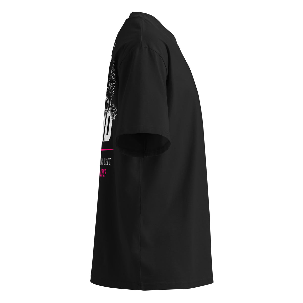 MUSCLYNE Oversized T-Shirt Grind Eagle, schwarz – Seitenansicht rechts