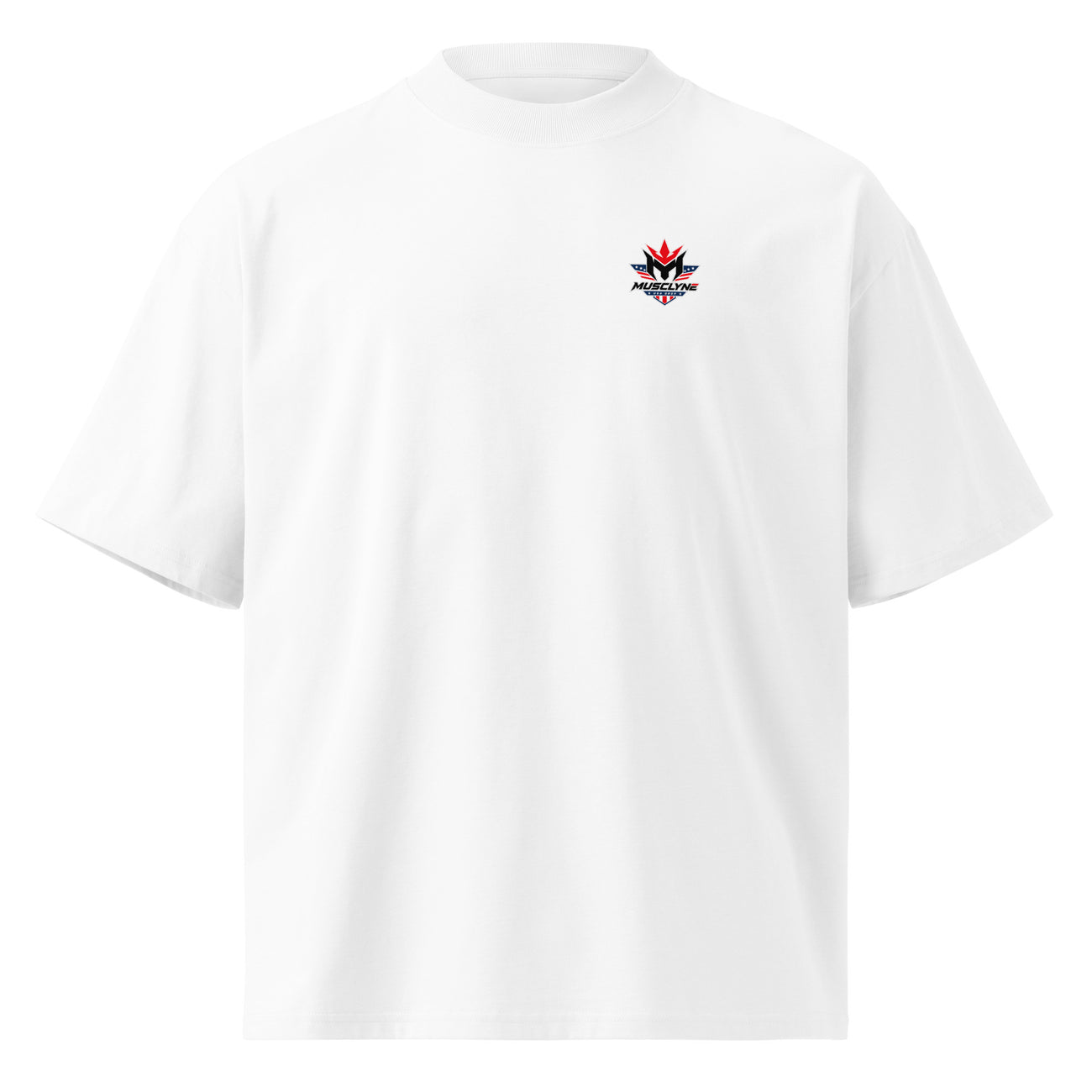 MUSCLYNE Oversized T-Shirt Earn Everything, weiß – Vorderansicht